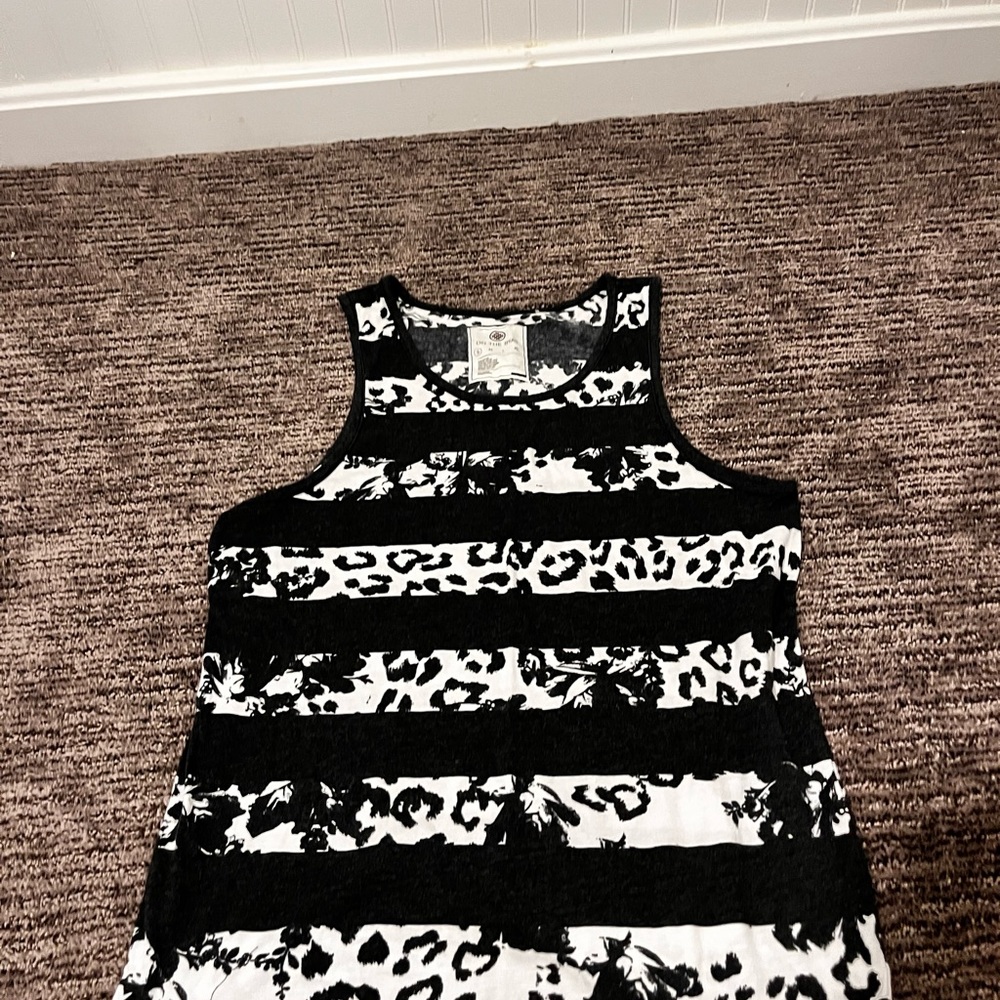 COPY - Cheetah print striped tank top - Picture 2 of 4